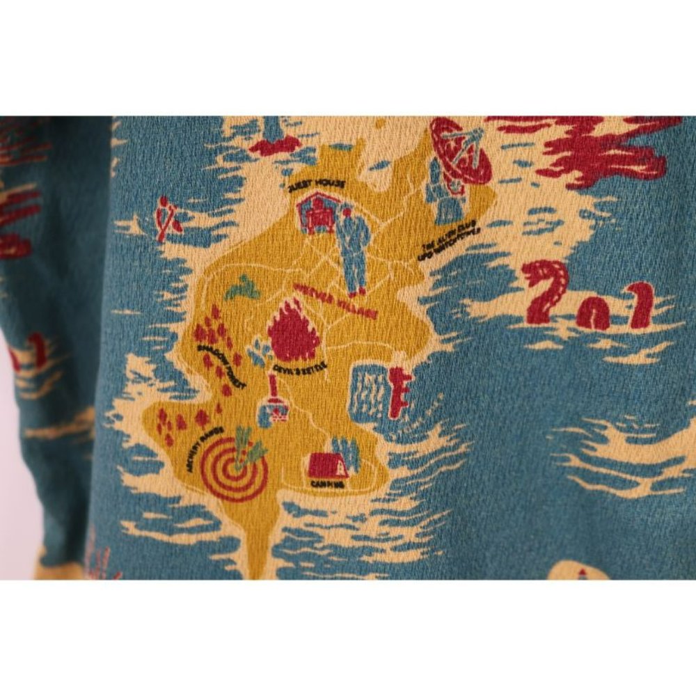 Nudie Jeans co Shirt Mens XL Aron Islands Short Sleeve Camp Button Up Cotton - Picture 4 of 13